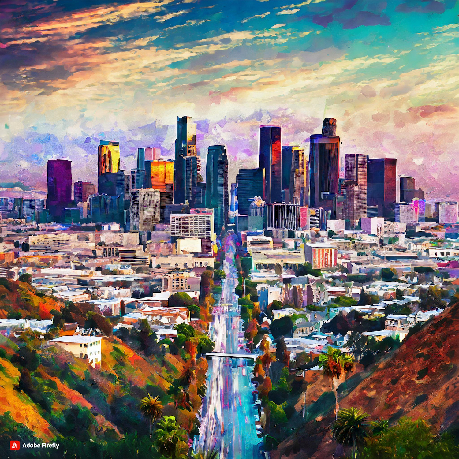 LA city view